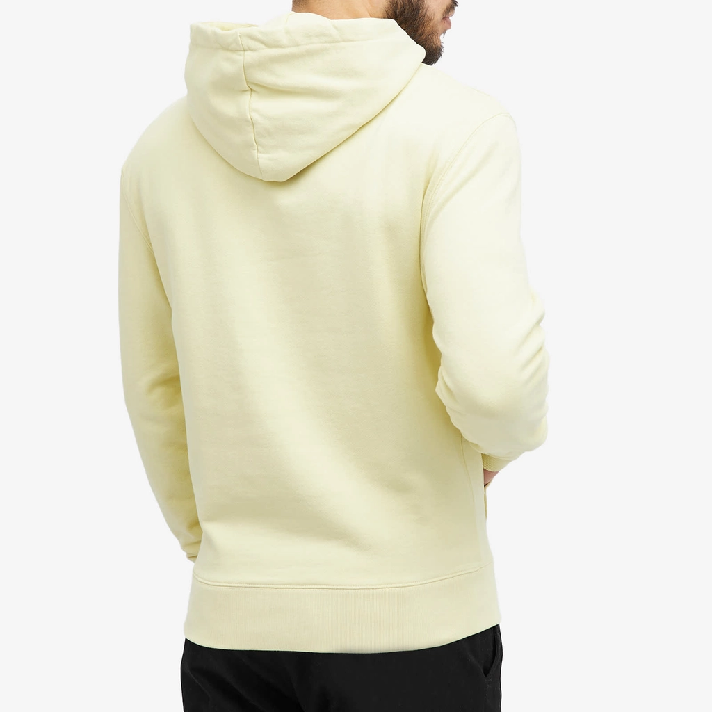 Maison Kitsune Men's Fox Head Patch Regular Hoodie Chalk Yellow